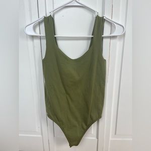 Olive Intimately Free People clean lines bodysuit